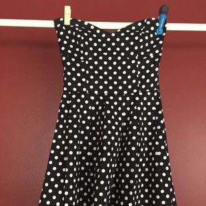 MINKPINK Black and white polka dot cocktail dress
